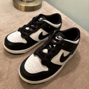 Nike Dunk Low Retro Panda White Black Toddler Sz 9c